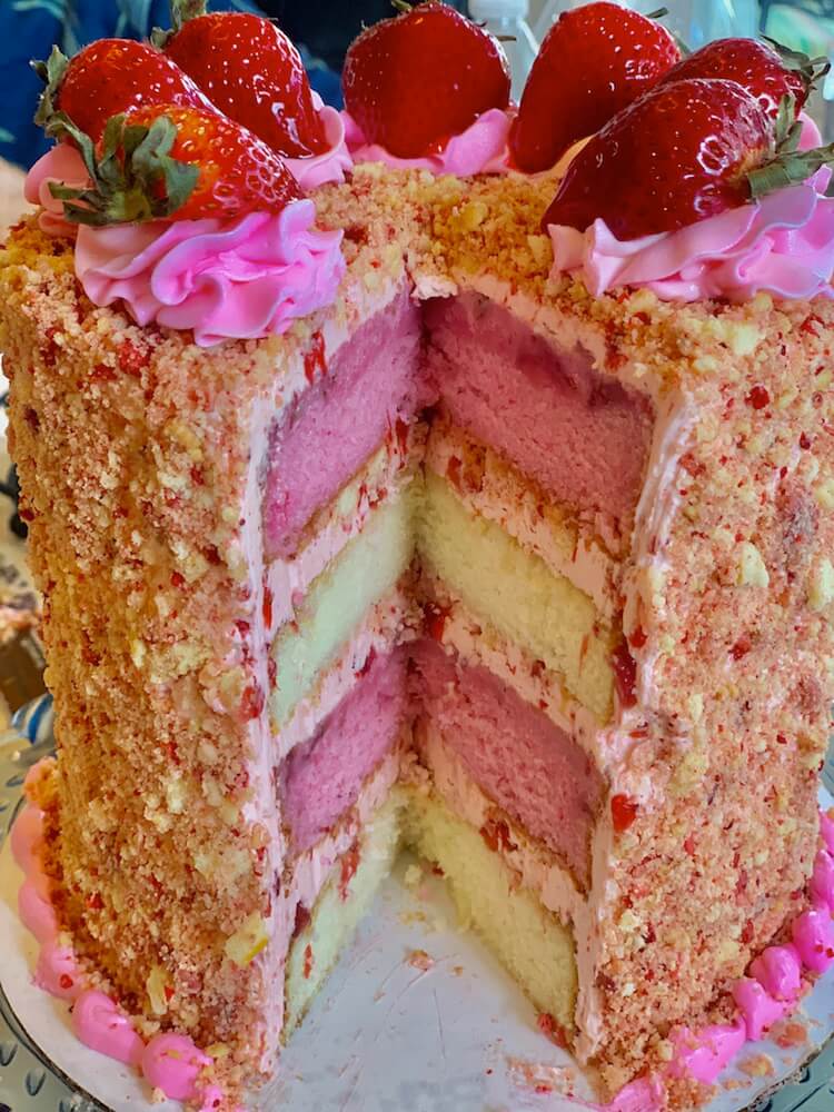 Strawberry Crunch Cake Sassy Cakes Naples Custom Cakes