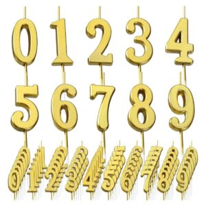 Gold Number Candles