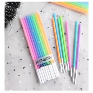 Tall Neon Candles (10 count)