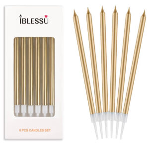 Tall Gold Candles (6 pack)