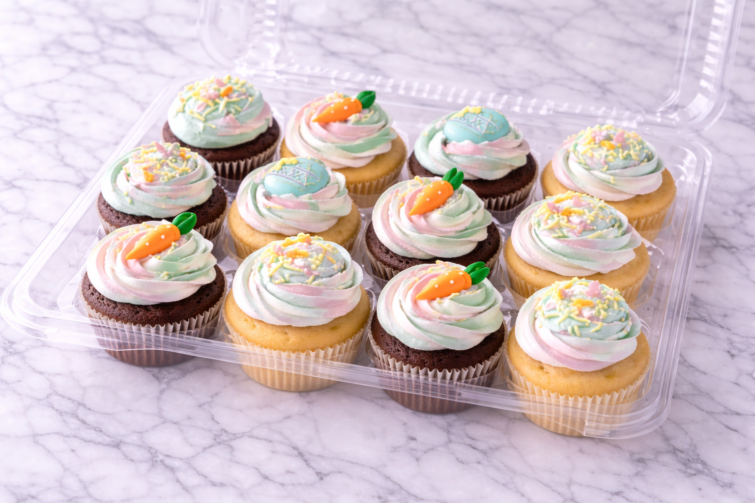 Pastel Easter Cupcakes