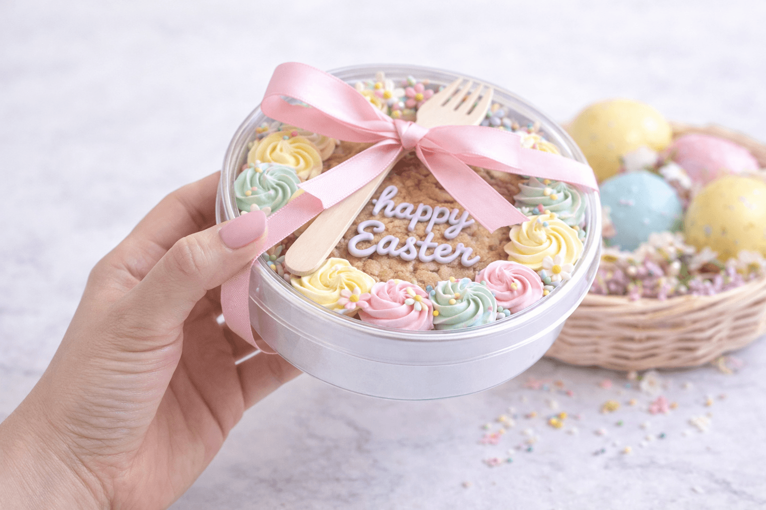 Mini Easter Basket Cookie Cakes - Image 2