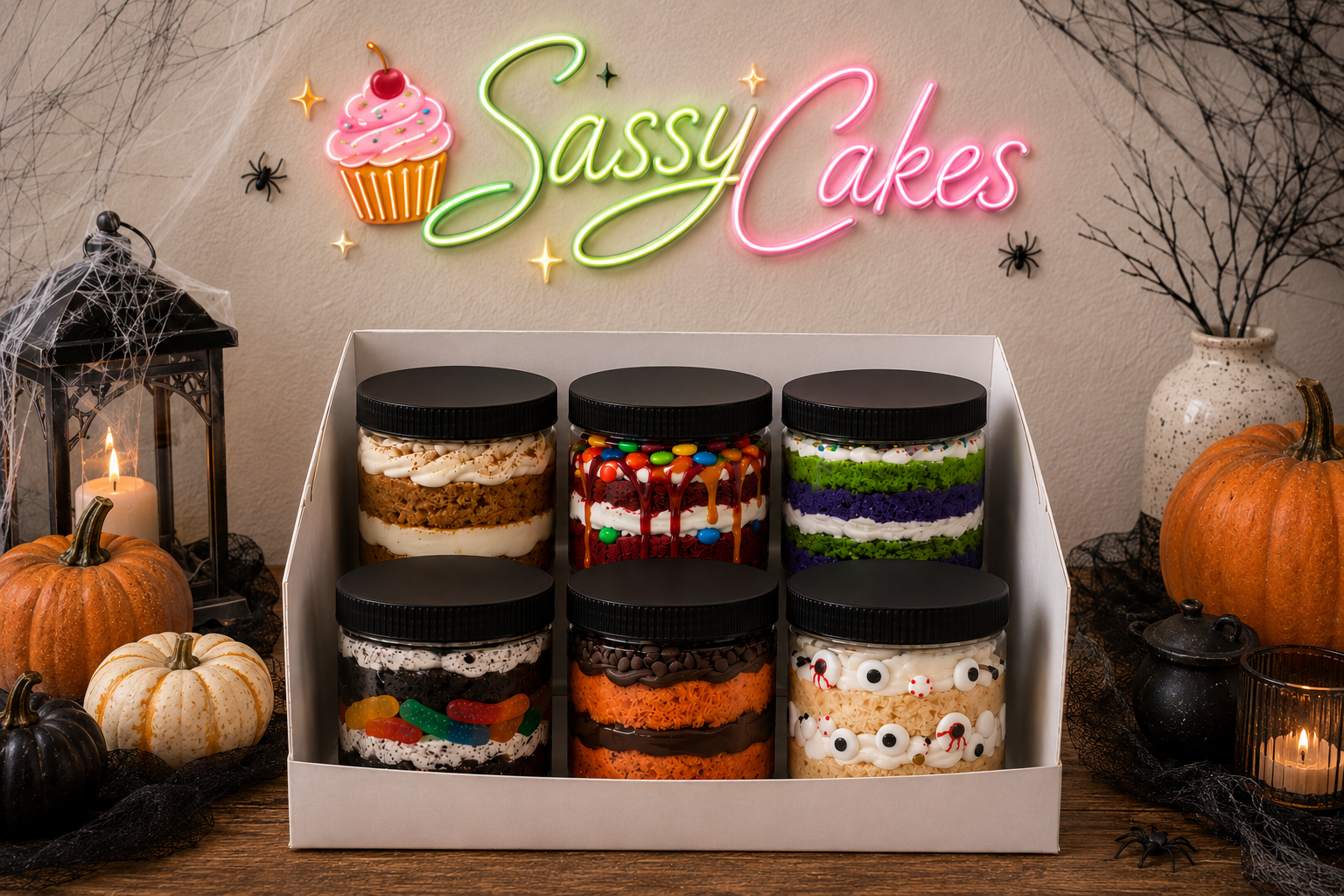 Halloween Cake Jar Collection (6 pack)